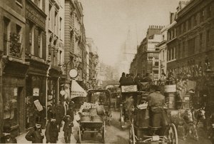 Fleet Street in 1880 by English Photographer